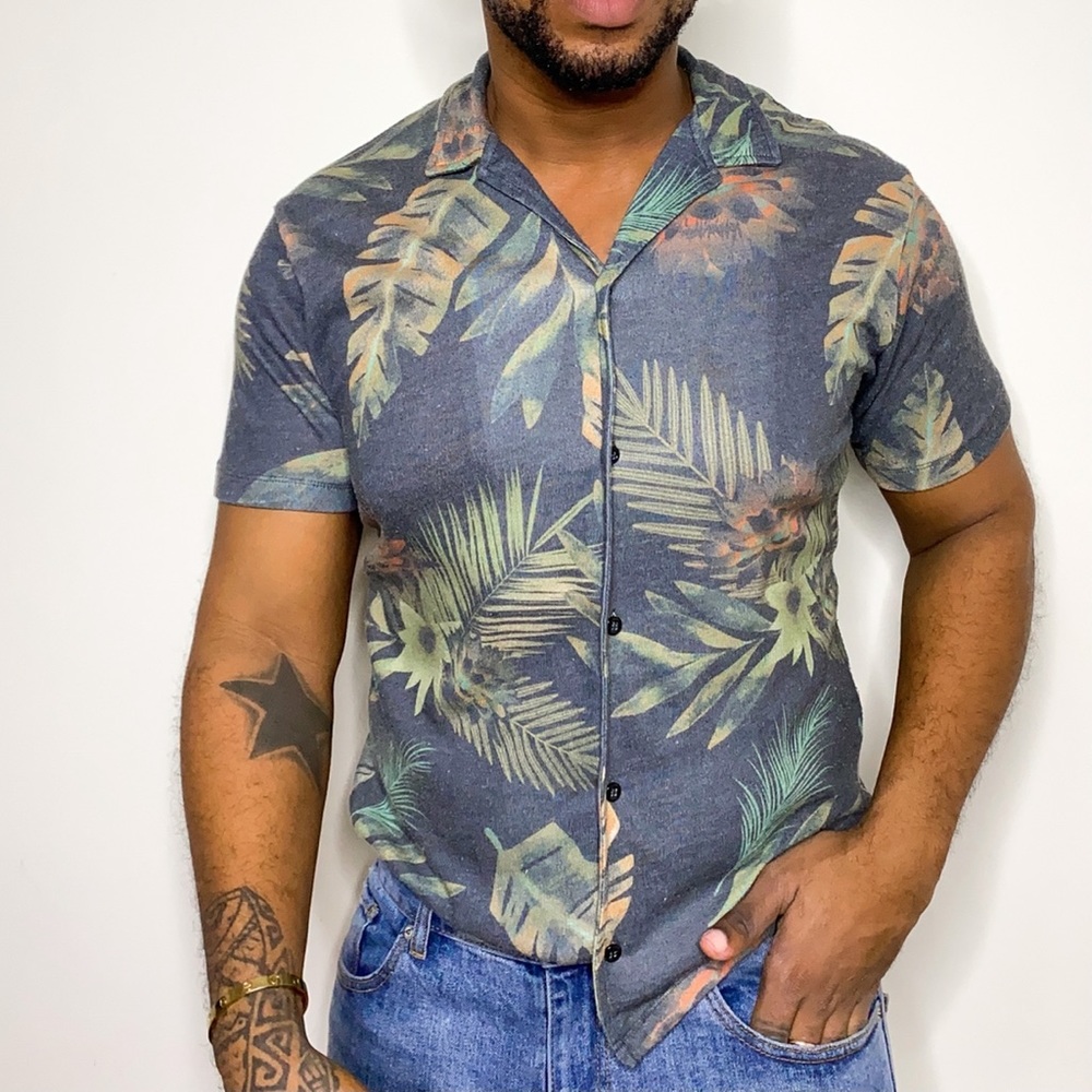 Jack & Jones | Casual Palm Print Button Down shirt